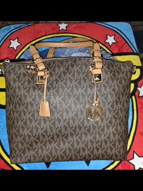 Michael Kors Brown Signature MK Tote Bag